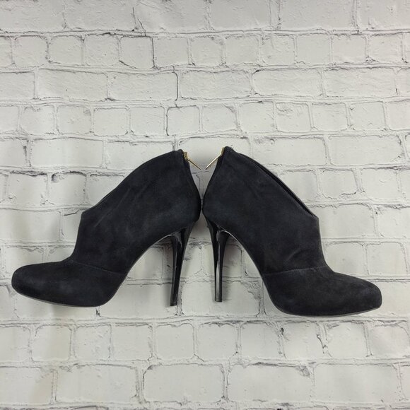 Guess Carlice Black Suede Ankle Heel Booties Size 7 - Picture 11 of 14